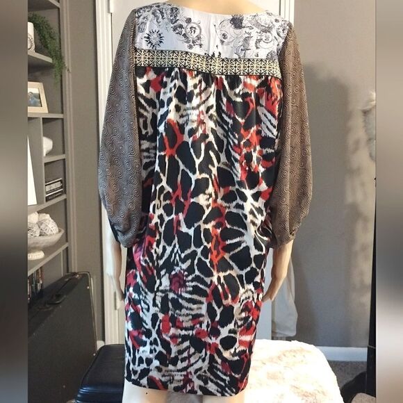 NWOT Uncle Frank Women's Size Medium, Cute Animal Print Midi Dress - Picture 2 of 10